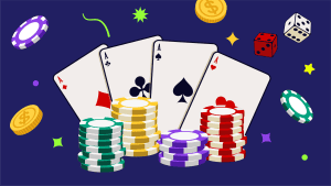 Karty a pokerové žetóny